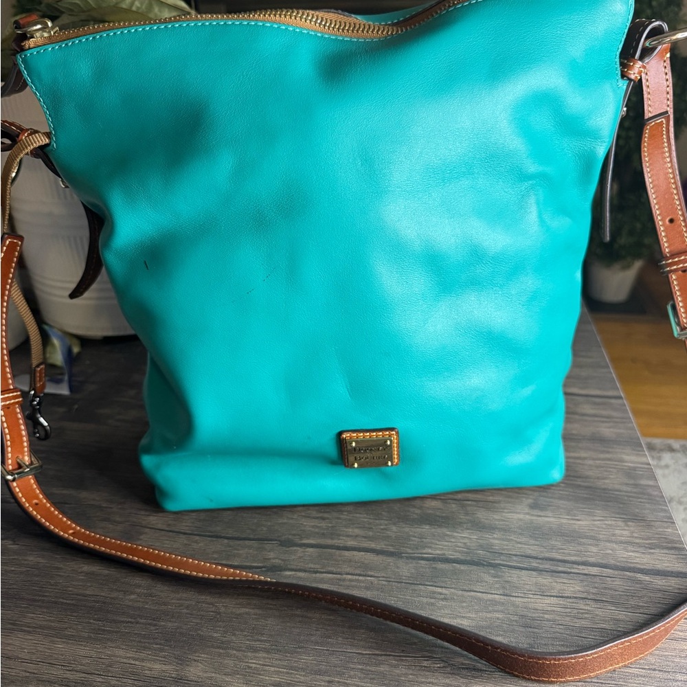 Dooney & Bourke Teal Leather Shoulder/Crossbody Bag